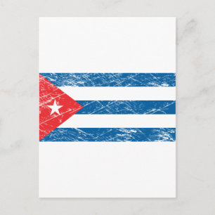 Vintage kubanische Flagge Postkarte