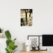 Vintage kubanische Reise - Holiday Isle Tropics Se Poster (Heimbüro)