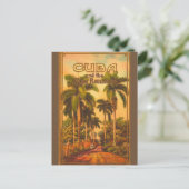Vintage kubanische Reise - Kuba-Bahn Postkarte (Stehend Vorderseite)
