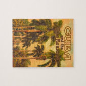 Vintage kubanische Reise - Kuba-Bahn Puzzle (Horizontal)