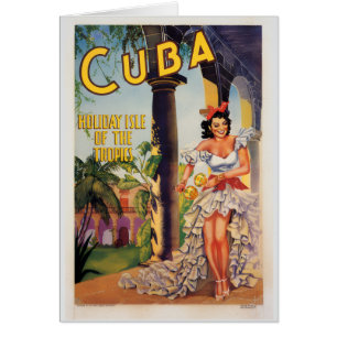 Vintage kubanische Tourismuskommission Tropen Reis