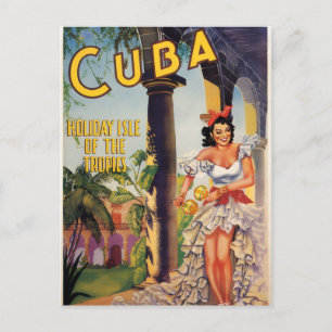 Vintage kubanische Tourismuskommission Tropen Reis Feiertagspostkarte