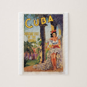 Vintage kubanische Tourismuskommission Tropen Reis Puzzle