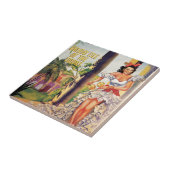 Vintage kubanische Tropenkommission Fliese (Seite)