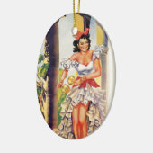 Vintage kubanische Tropenkommission Keramikornament (Links)