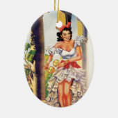 Vintage kubanische Tropenkommission Keramikornament (Hinten)