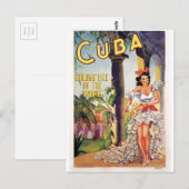 Vintage kubanische Tropenkommission Postkarte (Vorne/Hinten)