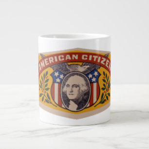 Vintage kubanische Zigarrenlabel-Kunst, amerikanis Jumbo-Tasse