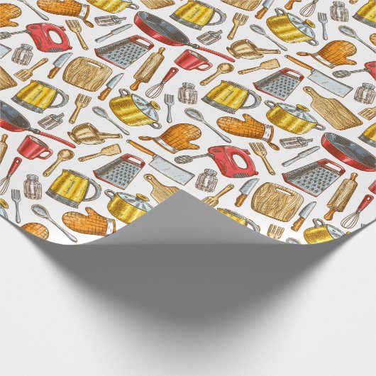 Vintage Küche Geschenkpapier (Ecke)