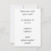 Vintage Küche mit Krone Blauer Einladung (Rückseite)