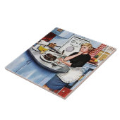 Vintage Küche mit sonniger Retro Fliese (Seite)