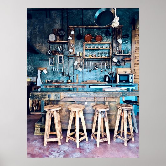 "Vintage Küche" Poster (Vorne)