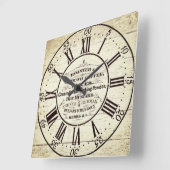 Vintage Küche Quadratische Wanduhr (Winkel)