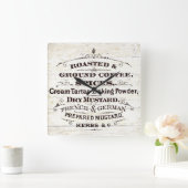 Vintage Küche Quadratische Wanduhr (Zuhause)