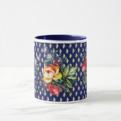 Vintage Küche - Steppdecke - BlumentextilTasse Tasse (Zentrum)