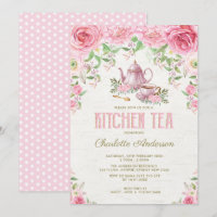 Vintage Küche Tee Rosa Rose Dusche