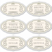 Vintage Küche und Pantry-Speicher Aufkleber (Vorderseite)