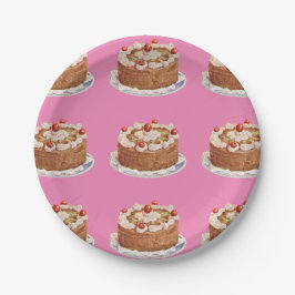 Vintage Kuchen Süßigkeiten Geburtstag Rosa Party Pappteller