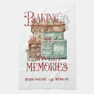 Vintage Küchendekoration Backen süße Erinnerungen Geschirrtuch