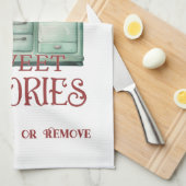 Vintage Küchendekoration Backen Süßigkeiten Erinne Geschirrtuch (Viertel Falte)