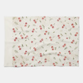 Vintage-Küchenhandtuch mit Kirschmuster Geschirrtuch (Horizontal)