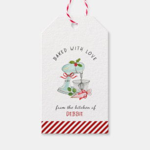 Vintage-Kuchenmixer Weihnachtsbäcker Geschenkanhänger