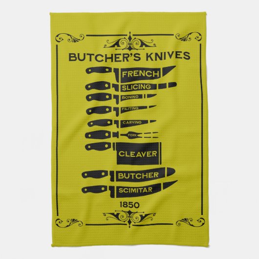 Vintage Küchenmützenmesser Geschirrtuch (Vertikal)