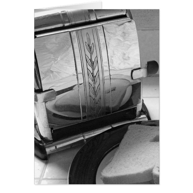 Vintage Küchentoaster Leere Karte (Vorne)