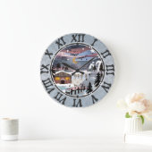 Vintage Küchenuhr, Küche, Winter Große Wanduhr (Zuhause)