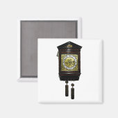 Vintage Kuckucksuhr-Tinte Zeichne Sketch Magnet (Vorderseite/Rückseite)