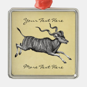 Vintage-Kudu-Schmuck Silbernes Ornament
