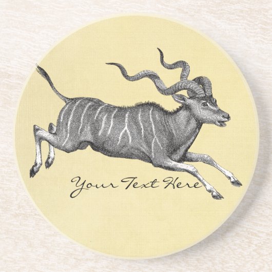 Vintage Kudu Untersetzer (Vorne)