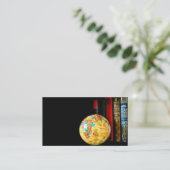 Vintage Kugel und Bücher Visitenkarte (Stehend Vorderseite)