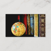 Vintage Kugel und Bücher Visitenkarte (Rückseite)