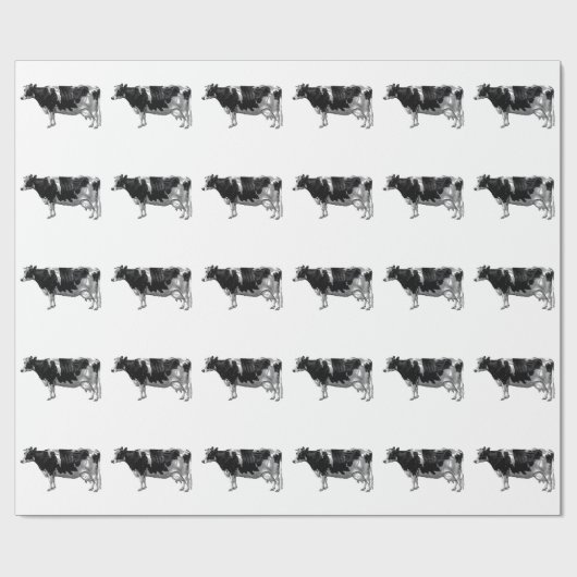 Vintage Kuh Geschenkpapier (Flach)