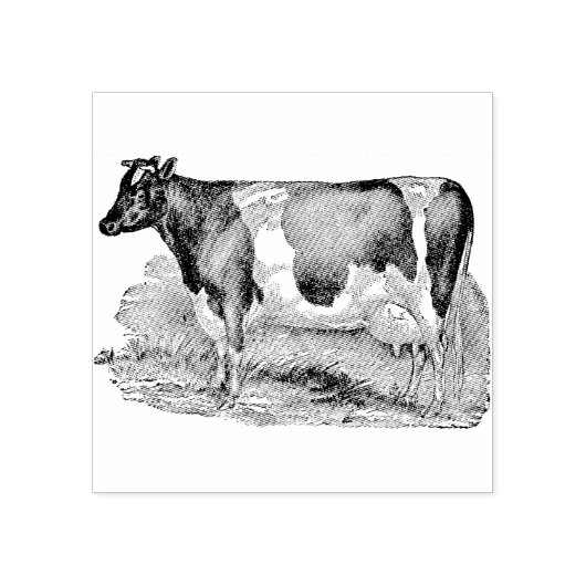 Vintage Kuh Gummistempel (Prägung)