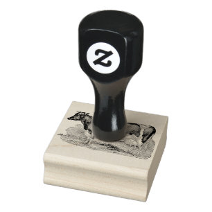 Vintage-Kuh Gummistempel
