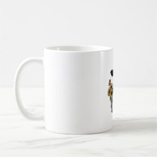 Vintage-Kuh in der Wanne Sonnenblume Schmetterling Kaffeetasse