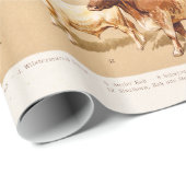 Vintage-Kuh-Kalb-Stier-Milchkühe-Landwirtschaft-Il Geschenkpapier (Rolleneckpunkt)