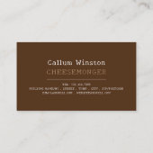 Vintage Kuh, Käse Visitenkarte (Rückseite)