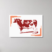 Vintage Kuh Leinwanddruck (Vorderseite)