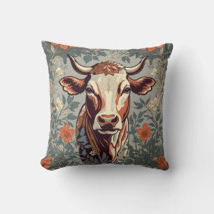 Vintage-Kuh William Morris inspiriert floral Kissen