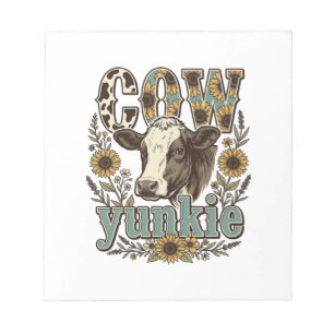 Vintage-Kuh-Yunkie-Sonnenblume-Farmhaus-Design_1 Notizblock