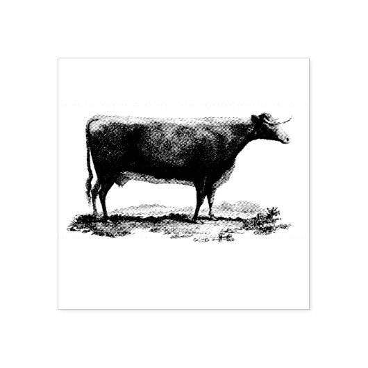 Vintage Kuhätzung Gummistempel (Prägung)