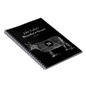 Vintage Kuhblanken Monogram Breeders B Notebook Notizblock (Rechte Seite)