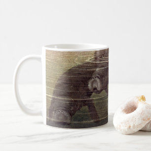 Vintage Kühe oder Meeressäugetiere, Meeressäugetie Kaffeetasse