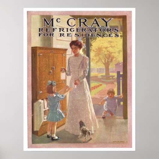 Vintage Kühlschrank-Werbung Poster (Vorne)