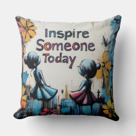 Vintage kühne Blüten, helle Träume Kissen