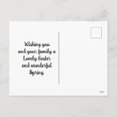 Vintage Küken mit Eierkarte Feiertagspostkarte (Rückseite)