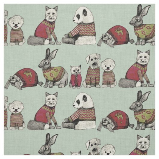vintage Kumpels Minze Stoff (Muster)